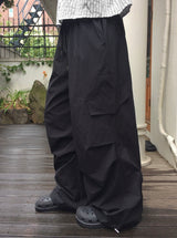 Kero Frill Wide Banding Pintuck Cargo Pants