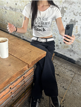 [Unisex] アンダーカッティングブーツカットパンツ