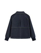Nova Gold Button Short Denim Blouson Jacket