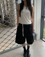 Stitch bermuda pants