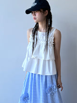 finale check skirt / pink