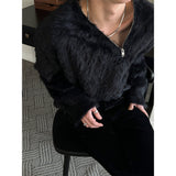 [F/W] Angora brush side zipper knit(2color)