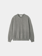 シルバーボタンラウンドクロッピードカーディガン