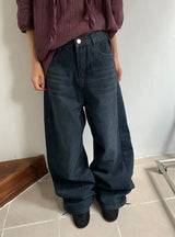 Amity Washing Denim Wide Pants