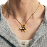 evil eye lucky symbol charms necklace gold
