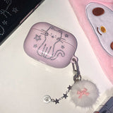 [MADE] twinkle twinkle airpods case (pink cat)