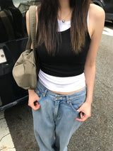 Heather sleeveless
