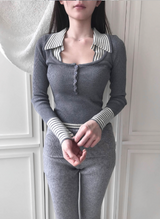 preti collar button u-neck nt