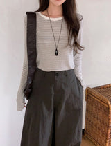 Border Rayon80 Loose Fit T-Shirt (4color)