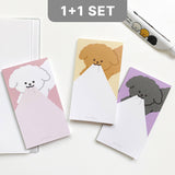 【1+1 SET】 Playful Puppy Memo Pad