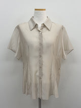 Chief Strap Pintuck See-through Short Sleeve Shirt