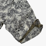 botanical drawing open collar shirt_ivory