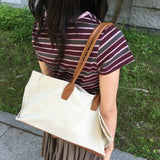 Lina Striped Cap Sleeve Short Sleeve T-Shirt 2 Colors