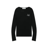 シャロンVネッククロップリブニット (3Color)