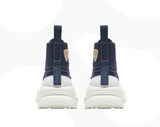Navy Blue High Top Canvas Shoes
