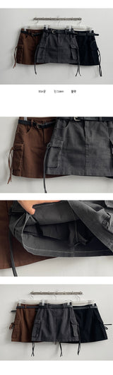 DN Pocket String Miniskirt (belt SET)