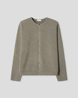 Angle Knit Zip-up with Hand Warmers