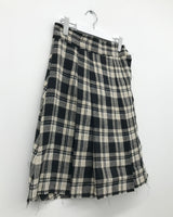 Grunge Button-Up Checkered Skirt (2 Colors)