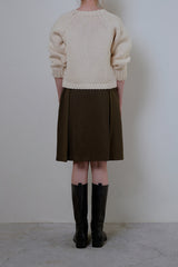 Page pintuck skirt_khaki