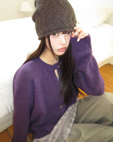Dean Two-button round-neck Wool  cardigan