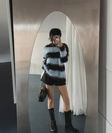 Haze Stripe Mohair Knit