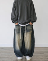 CROSS DEEP DENIM PANTS YB