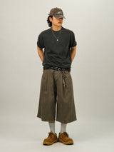 SE Cation Deep Pin-tuck Bermuda Pants