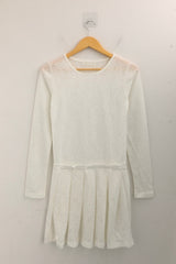line and pleated dress