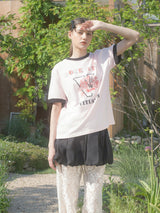ローズボウリンガーTシャツ (3C) ライトピンク