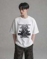 (UNISEX) Lettering Knit Short Sleeve