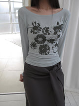 flower printing t