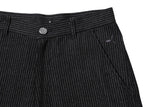 Side Slit Bermuda Denim Pants Black
