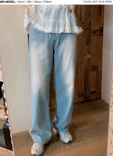 MI Washed Denim Wide Pants (2color)