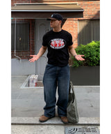バックカットデニムパンツ