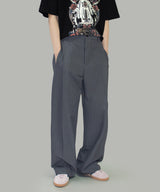 Marv Linen Two-Tuck Wide Slacks