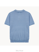 Summer Cool Plain Collar Short Sleeve Overfit Knit 8COLOR