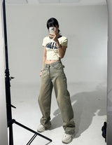 Paradise Side Cutting Cropped T-Shirt