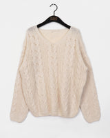 Wittle alpaca twisted V-neck knitwear