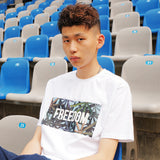 M17103 M. T-shirt. Weed SB White