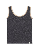 STAR CONTRAST SLEEVELESS(CHARCOAL)