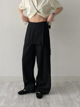 Euro Wrap Nylon Wide Pants