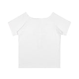 Divine Cross One-Shoulder Tee (Black) F25QB138