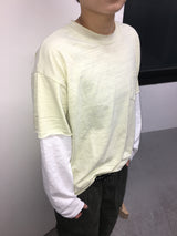 ポケットレイヤードロングスリーブTシャツ (6c)