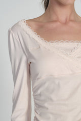 Vivienne Ballet Lace Top, Pink