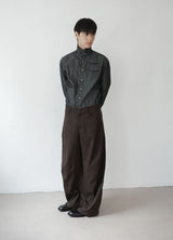 high-neck shirt jacket
