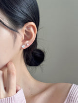 [3 set] shy pearl heart piercing set
