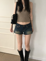 ジェット ローライズ デニム ショートパンツ