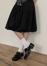 アイレット バックル ローファー (BLACK)