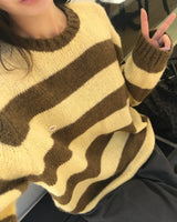 [ORIGINAL] Ence Striped Crew-Neck Knit