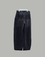 Low curve cargo denim jeans (Black)